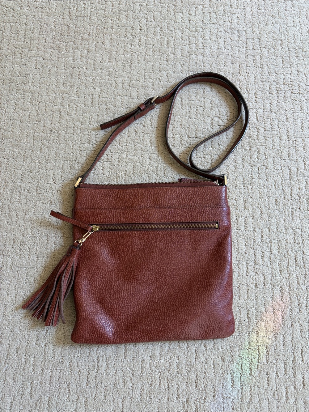 Halogen Leather Crossbody Purse